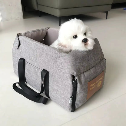 Dog Car Seat for Small Dog Center Console Seat Pet Booster Seat for Car Puppy Portable Dog Carrier for Cats Safety Travel Bag